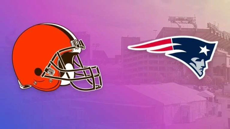 Left: Cleveland Browns, Right: New England Patriots, tags: fantasy players nfl week - CC
